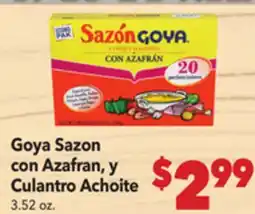 Vallarta Supermarkets Goya Sazon con Azafrán, y Culantro Achoite offer