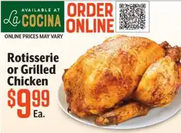 Vallarta Supermarkets Rotisserie or Grilled Chicken offer