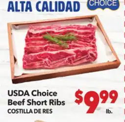 Vallarta Supermarkets USDA Choice Beef Short Ribs / COSTILLA DE RES offer
