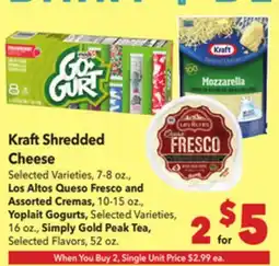 Vallarta Supermarkets Kraft Shredded Cheese offer