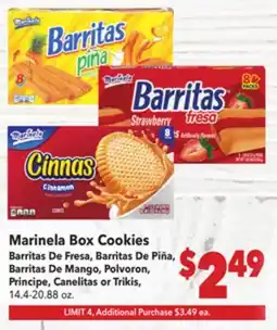 Vallarta Supermarkets Marinela Box Cookies offer