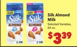 Vallarta Supermarkets Silk Almond Milk offer