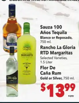 Vallarta Supermarkets Sauza 100 Años Tequila offer