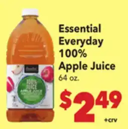 Vallarta Supermarkets Essential Everyday 100% Apple Juice offer