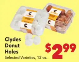 Vallarta Supermarkets Clydes Donut Holes offer