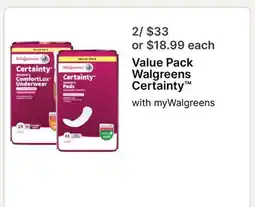Walgreens Value Pack Walgreens Certainty offer