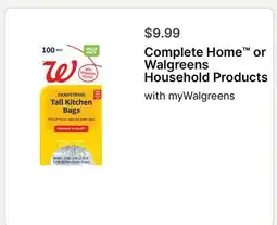 Walgreens Complete Home or Walgreens Household Products offer