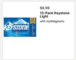 Walgreens 15-Pack Keystone Light offer