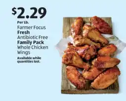 Aldi Farmer Focus Fresh Antibiotic Free Family Pack Whole Chicken Wings offer