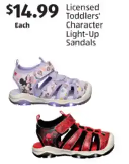 Aldi Licensed Toddlers' Character Light-Up Sandals offer