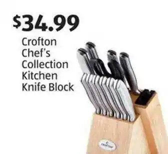 Aldi Crofton Chef's Collection Kitchen Knife Block offer