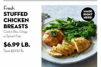 Bristol Farms Stuffed Chicken Breasts offer
