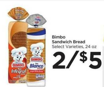 Food 4 Less Bimbo Sandwich Bread offer