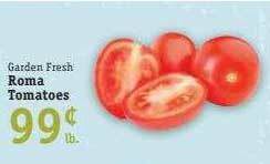 Foodarama Garden Fresh Roma Tomatoes offer