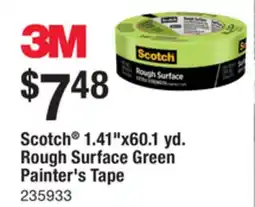 The Home Depot 3M Scotch 1.41 x60.1 yd. Rough Surface Green Painter's Tape offer