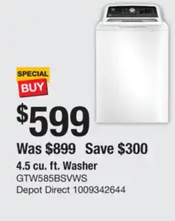 The Home Depot GE APPLIANCES 4.5 cu. ft. Washer offer