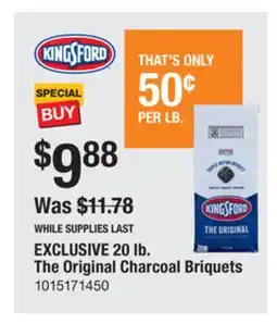 The Home Depot Kingsford 20 lb. The Original Charcoal Briquets offer