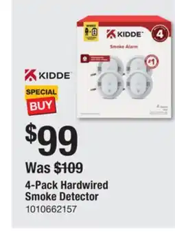 The Home Depot 4-Pack Hardwired Smoke Detector offer