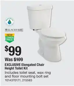 The Home Depot GLACIER-BAY Elongated Chair Height Toilet Kit offer