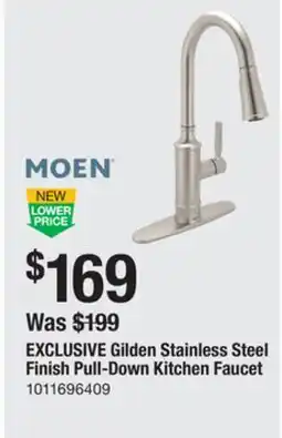 The Home Depot MOEN Gilden Stainless Steel Finish Pull-Down Kitchen Faucet offer