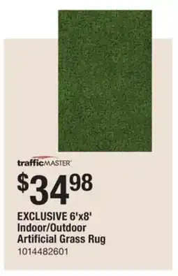 The Home Depot TRAFFICMASTER 6'x8' Indoor/Outdoor Artificial Grass Rug offer