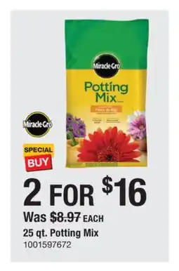 The Home Depot Miracle 25 qt. Potting Mix offer