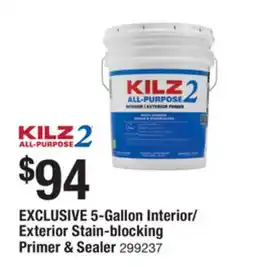 The Home Depot KILZ 5-Gallon Interior/Exterior Stain-blocking Primer & Sealer offer
