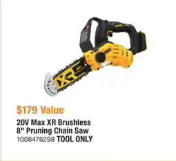 The Home Depot DEWALT 20V Max XR Brushless 8 Pruning Chain Saw offer