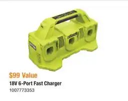 The Home Depot 18V 6-Port Fast Charger offer