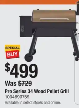 The Home Depot Traeger Pro Series 34 Wood Pellet Grill offer
