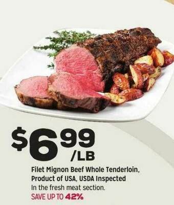 Grocery Outlet Filet Mignon Beef Whole Tenderloin, Product Of USA, USDA Inspected offer