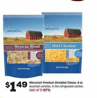 Grocery Outlet Wisconsin Premium Shredded Cheese offer