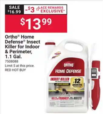 Ace Hardware Ortho Home Defense Insect Killer for Indoor & Perimeter, 1.1 Gal offer