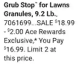 Ace Hardware Spectracide Grub for Lawns Granules offer