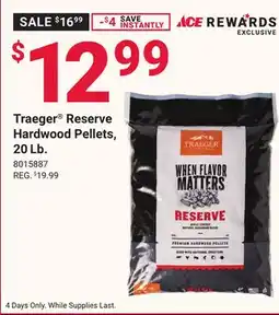 Ace Hardware Traeger Reserve Hardwood Pellets, 20 Lb offer