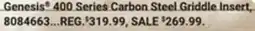 Ace Hardware Genesis 400 Series Carbon Steel Griddle Insert offer