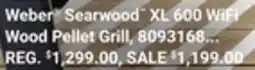 Ace Hardware Weber Searwood XL 600 WiFi Wood Pellet Grill offer