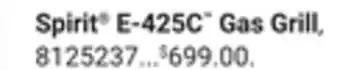 Ace Hardware Spirit E-425C Gas Grill offer