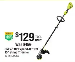 The Home Depot HP Expand-It 18V 15 String Trimmer offer