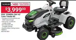 Ace Hardware EGO POWER + 56V 42 Lawn Tractor Kit offer