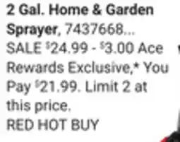 Ace Hardware Ace 2 Gal. Home & Garden Sprayer offer