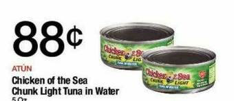 Jons International Chicken Of The Sea Chunk Light Tuna In Water offer