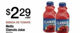 Jons International Motts Clamato Juice offer