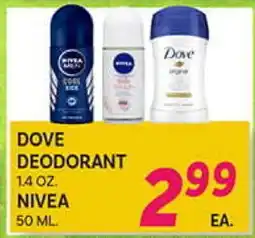 El Paso Grande DOVE DEODORANT NIVEA offer