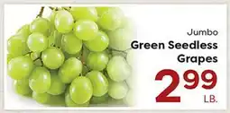 Rich's Fresh Market Jumbo Green Seedless Grapes offer