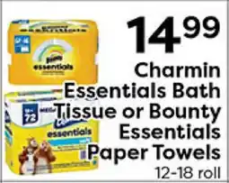 Rich's Fresh Market Charmin Essentials Bath Tissue or Bounty Essentials Paper Towels offer