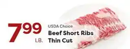 Rich's Fresh Market USDA Choice Beef Short Ribs Thin Cut offer