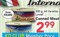 Eurofresh Market Lowell Canned Meat offer