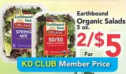 Eurofresh Market Earthbound Organic Salads offer