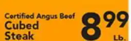 Eurofresh Market Certified Angus Beef Cubed Steak offer